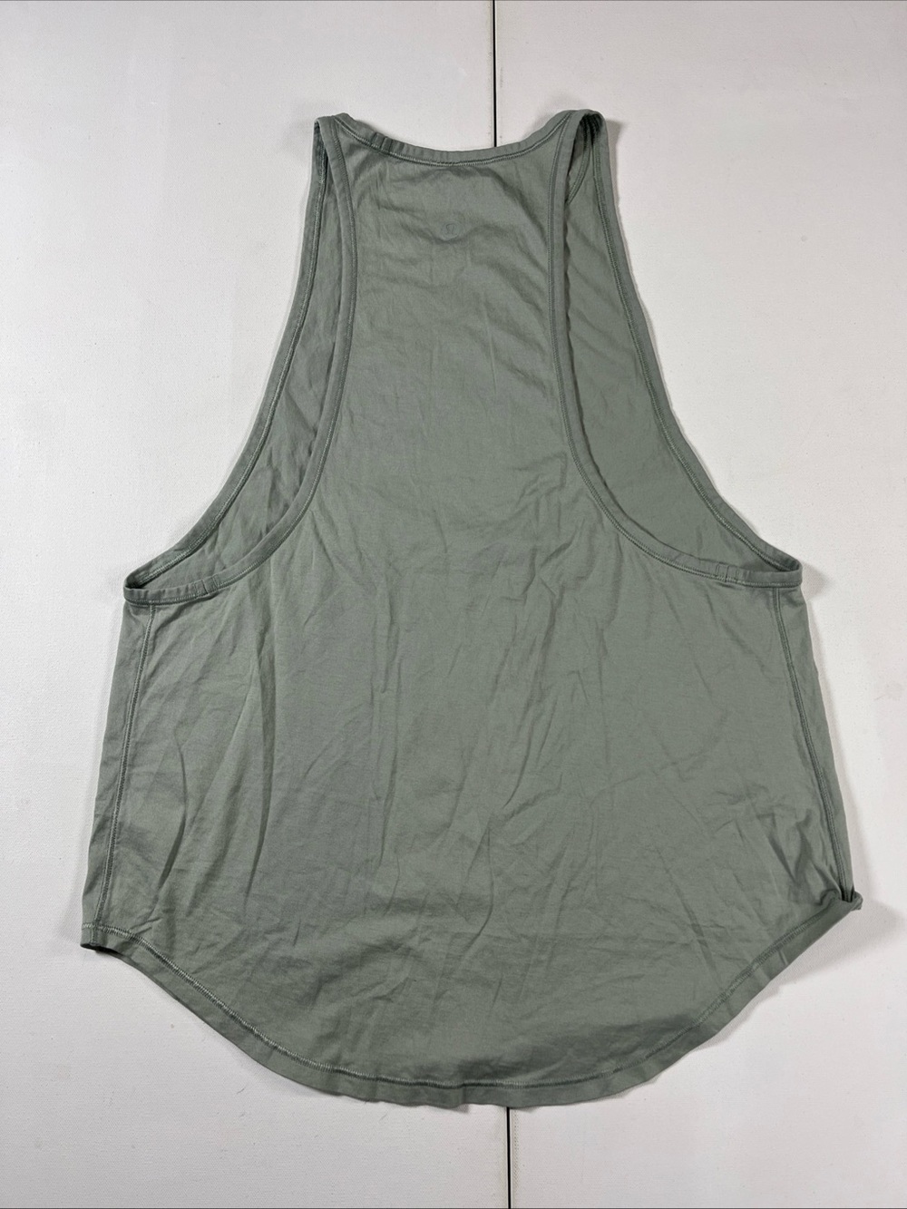 Lululemon Essential Tank Top Womens 8 Green Sage Racerback High Neck